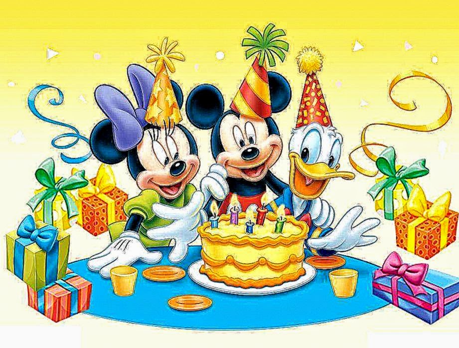 Birthday Party Mickey And Minnie Mouse Hd Wall 1717 - Disney Happy Birthday Mickey Mouse - HD Wallpaper 