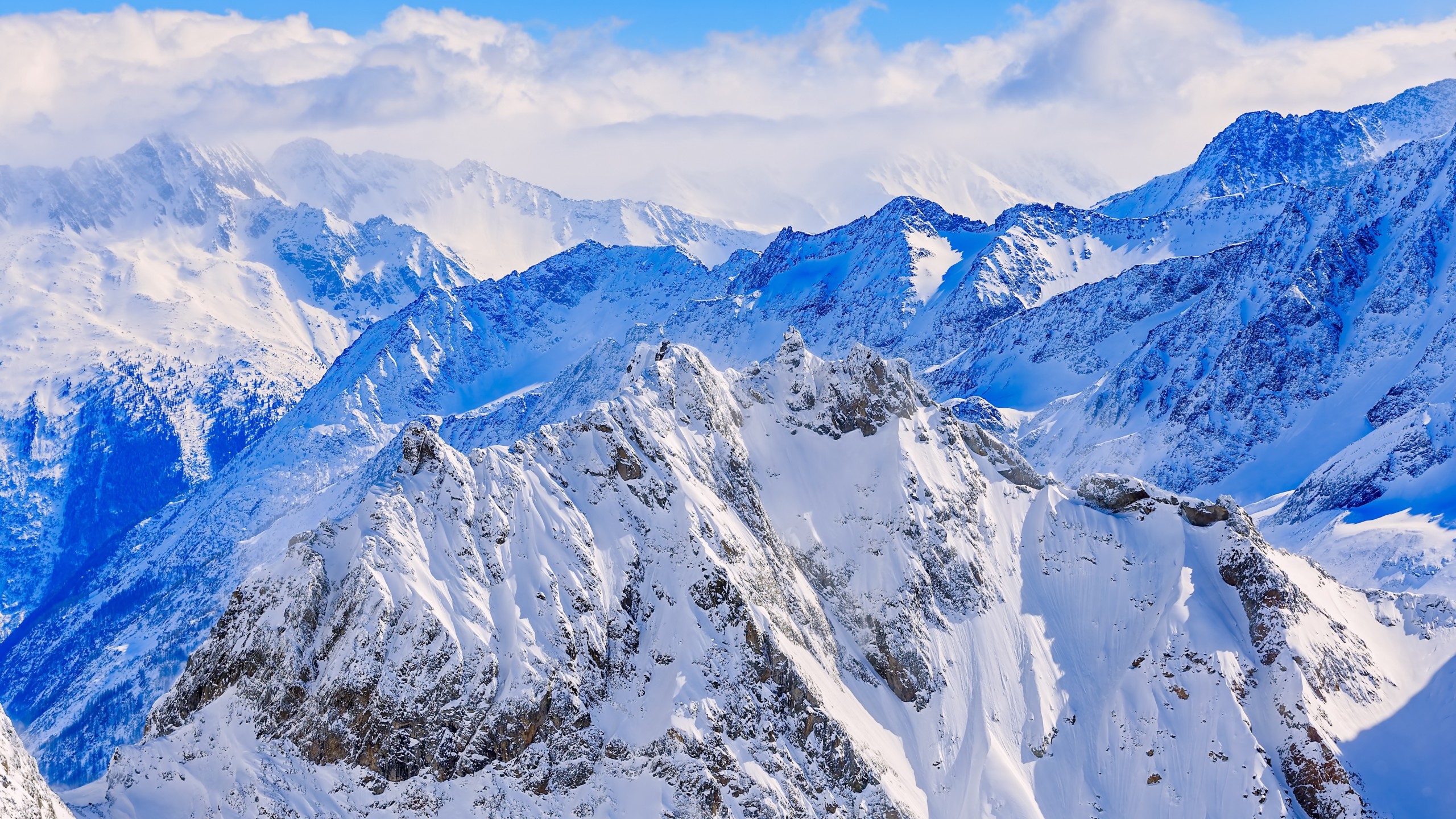 Switzerland Mountains Snow - 2560x1440 Wallpaper - teahub.io