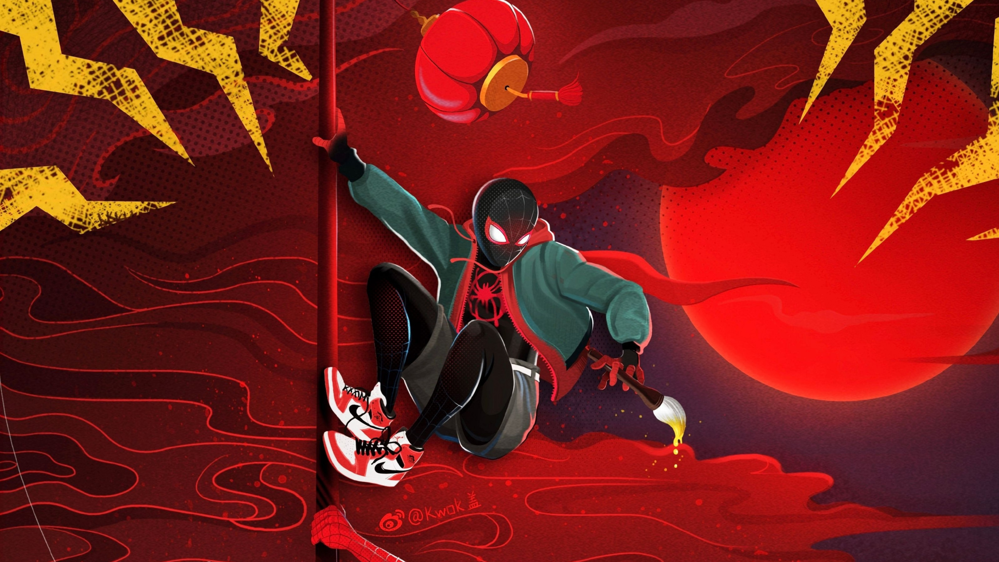 Miles Morales, Movie, Artwork, Spider-man, 2019, Wallpaper - Spider-man - HD Wallpaper 