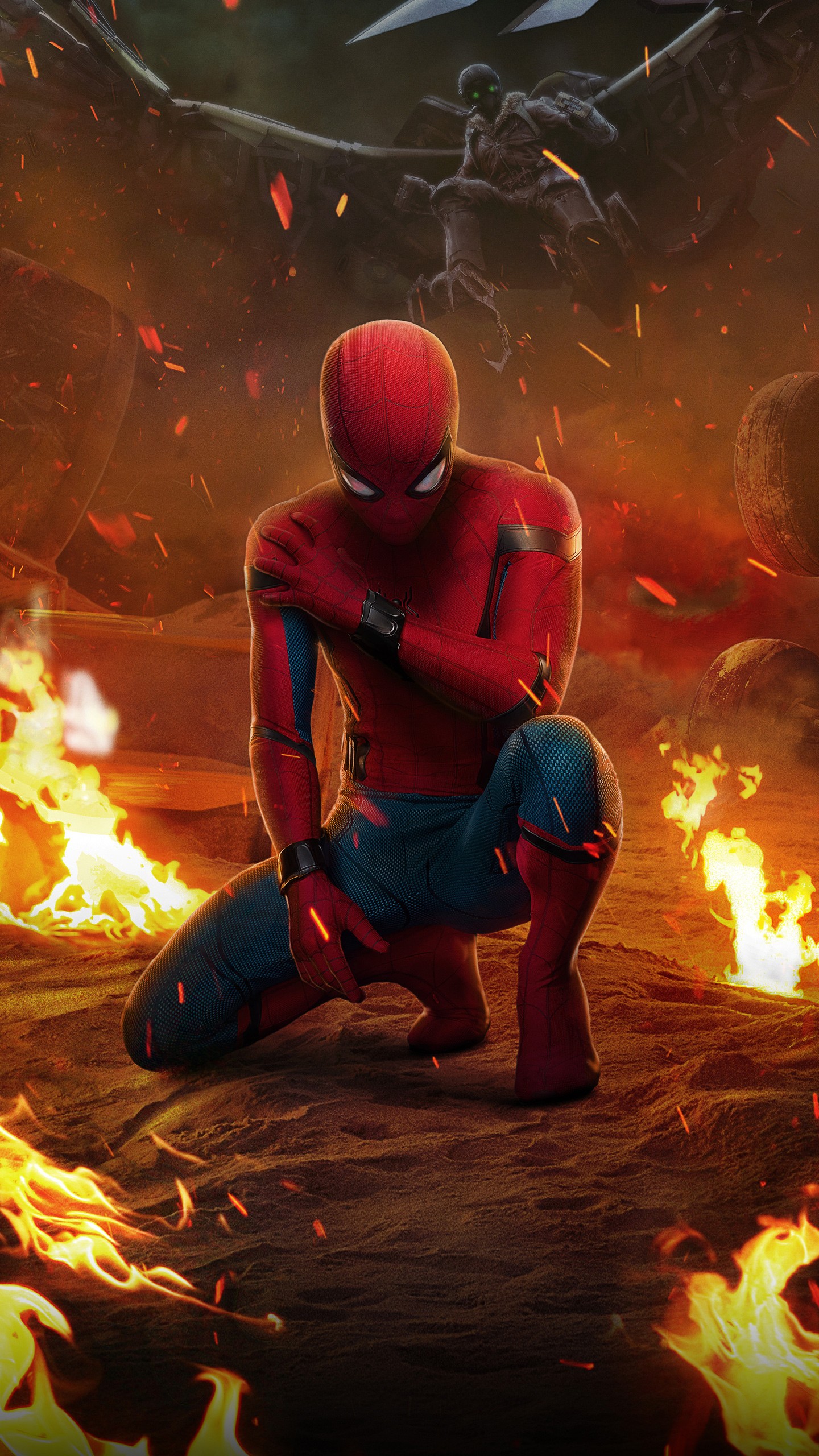 Fond D Ecran Spiderman Homecoming 1440x2560 Wallpaper Teahub Io