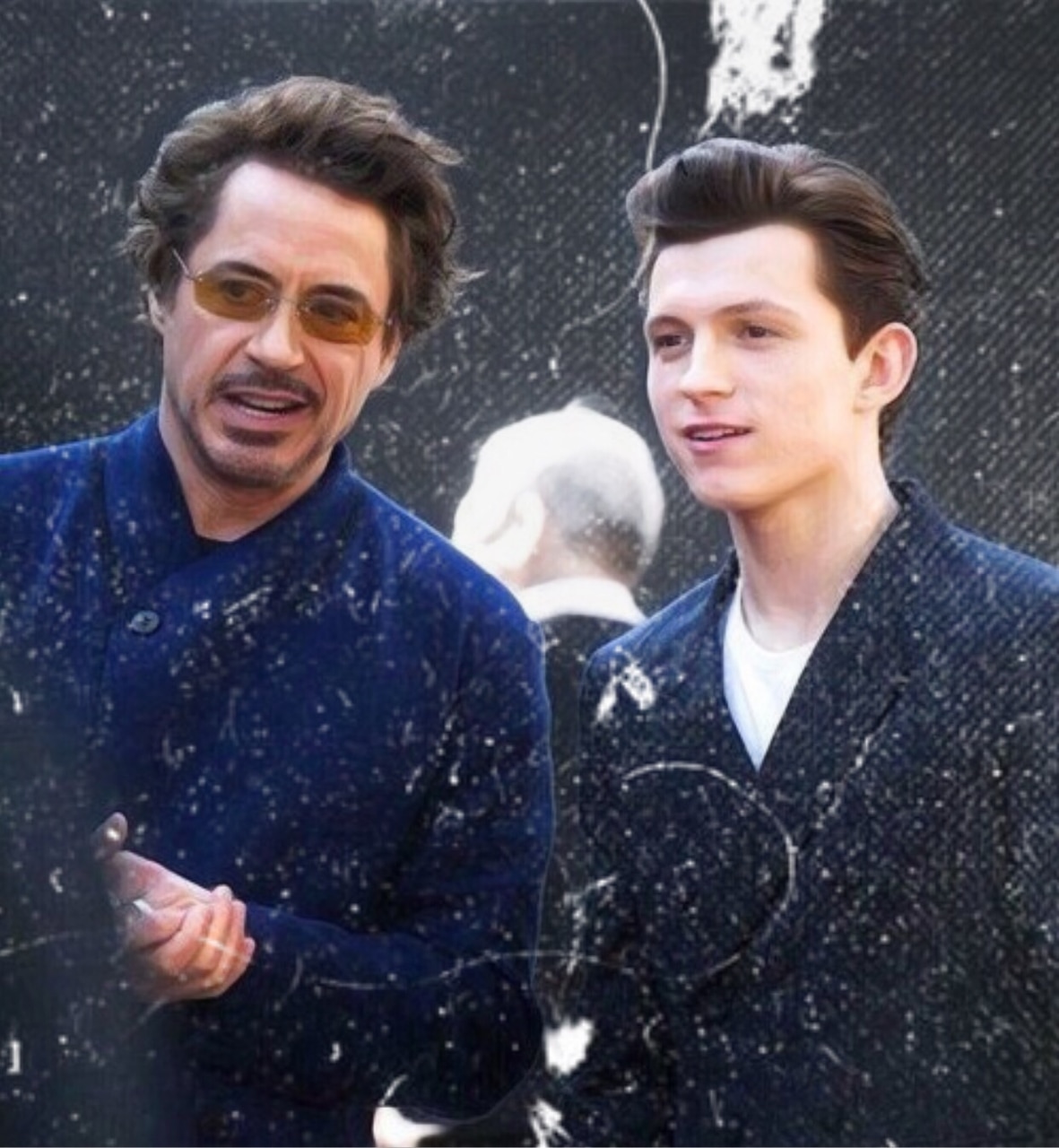 Marvel, Spiderman, Wallpaper - Tony Stark And Tom Holland - HD Wallpaper 