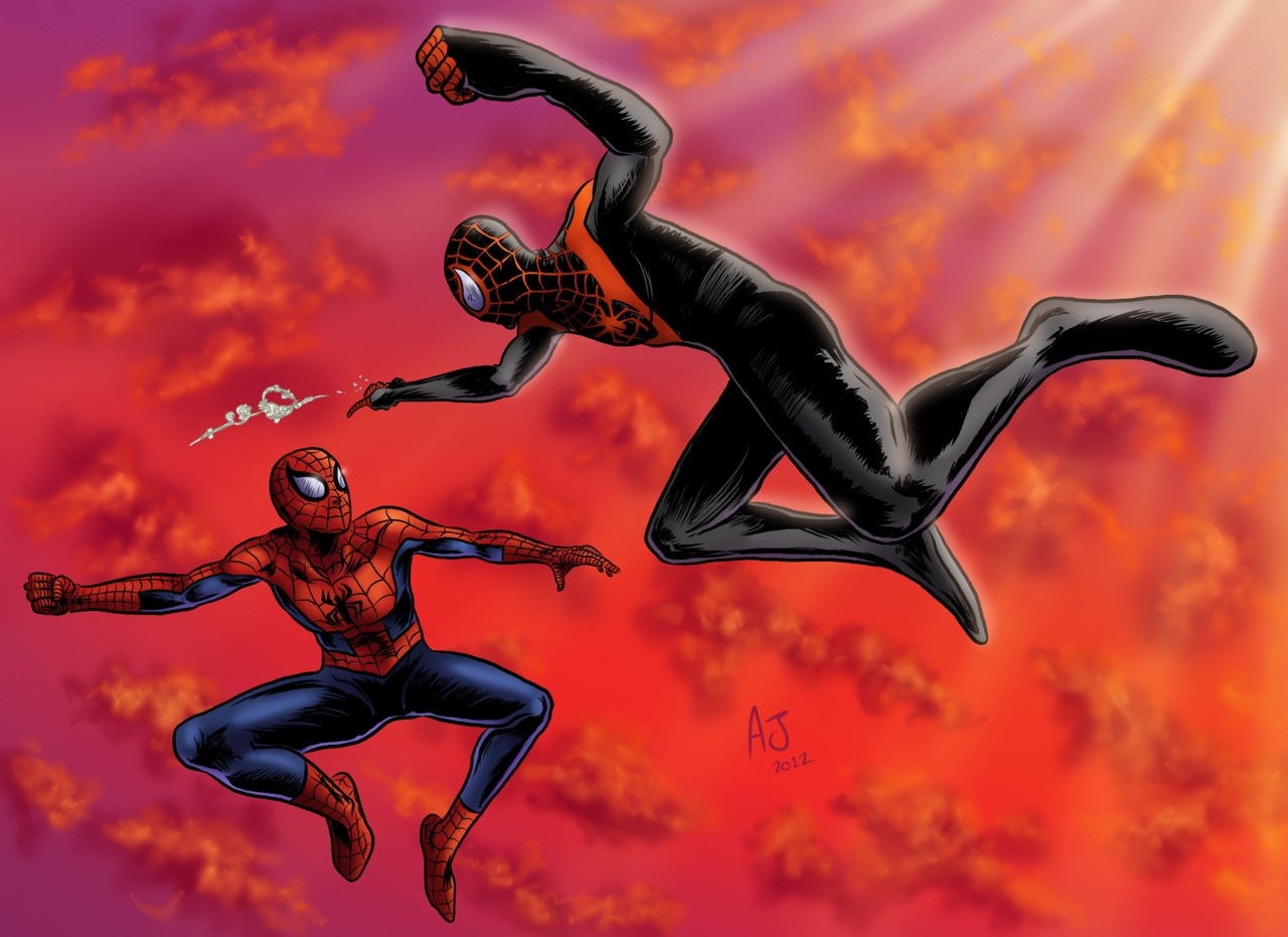 Peter Parker And Miles Morales Comics - HD Wallpaper 