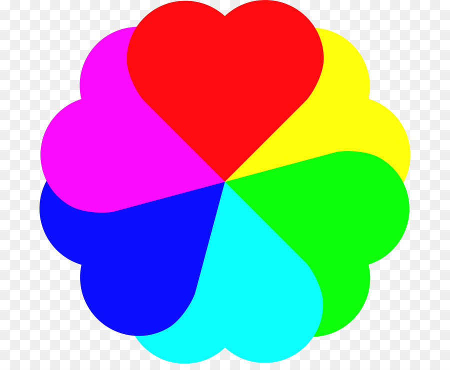 Rainbow Color Heart Clip Art - Coração Com Cores Do Arco Íris - HD Wallpaper 