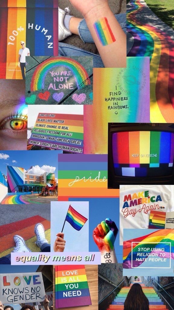 Rainbow, Wallpaper, And Lgbt Image - Lgbt Para Papel De Parede - HD Wallpaper 