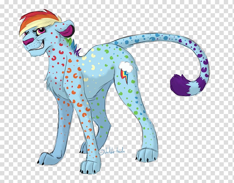 Rainbow Dash Cheetah Leopard Jaguar Lion, Colorful - Rainbow Dash Cheetah - HD Wallpaper 