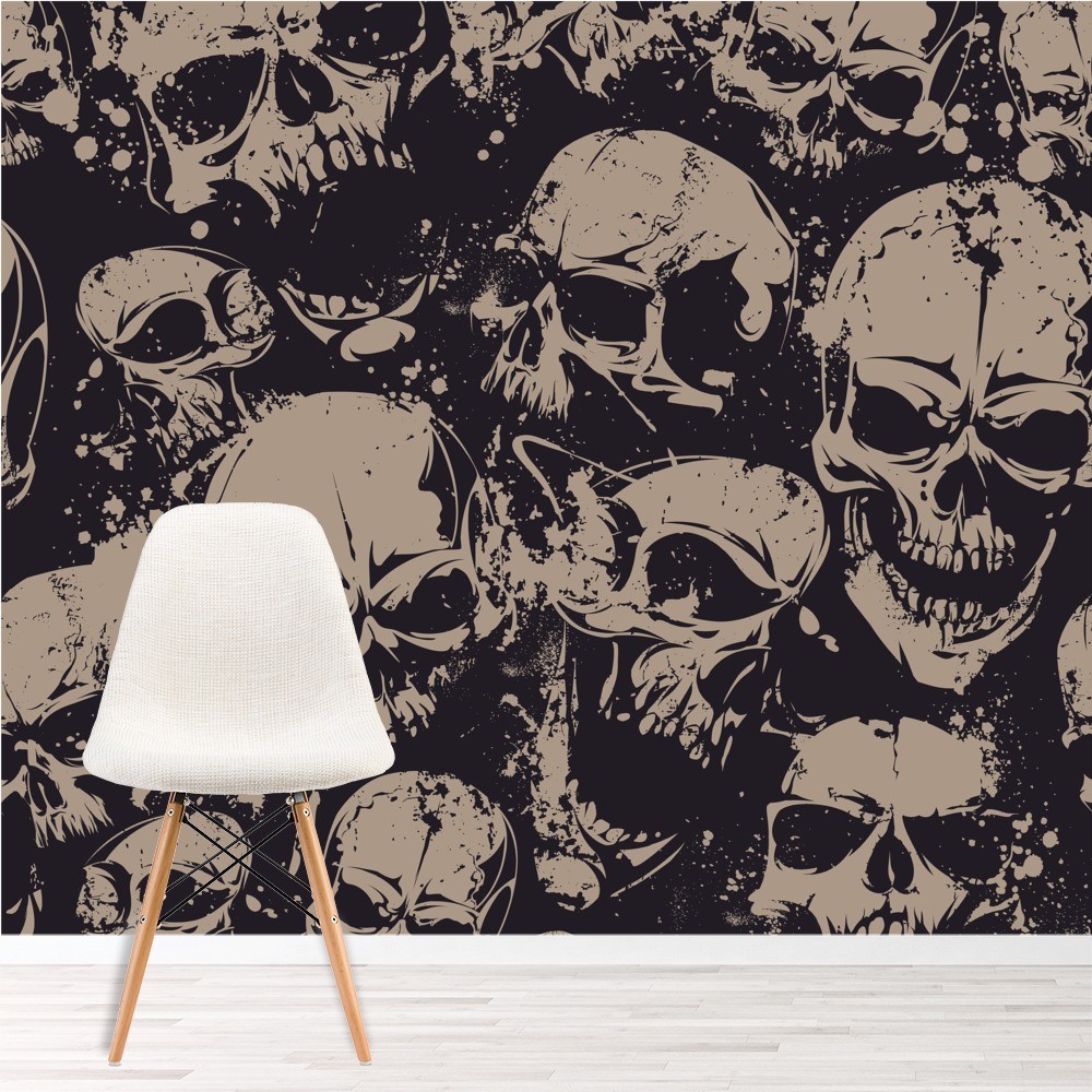 Skull Seamless Print - HD Wallpaper 
