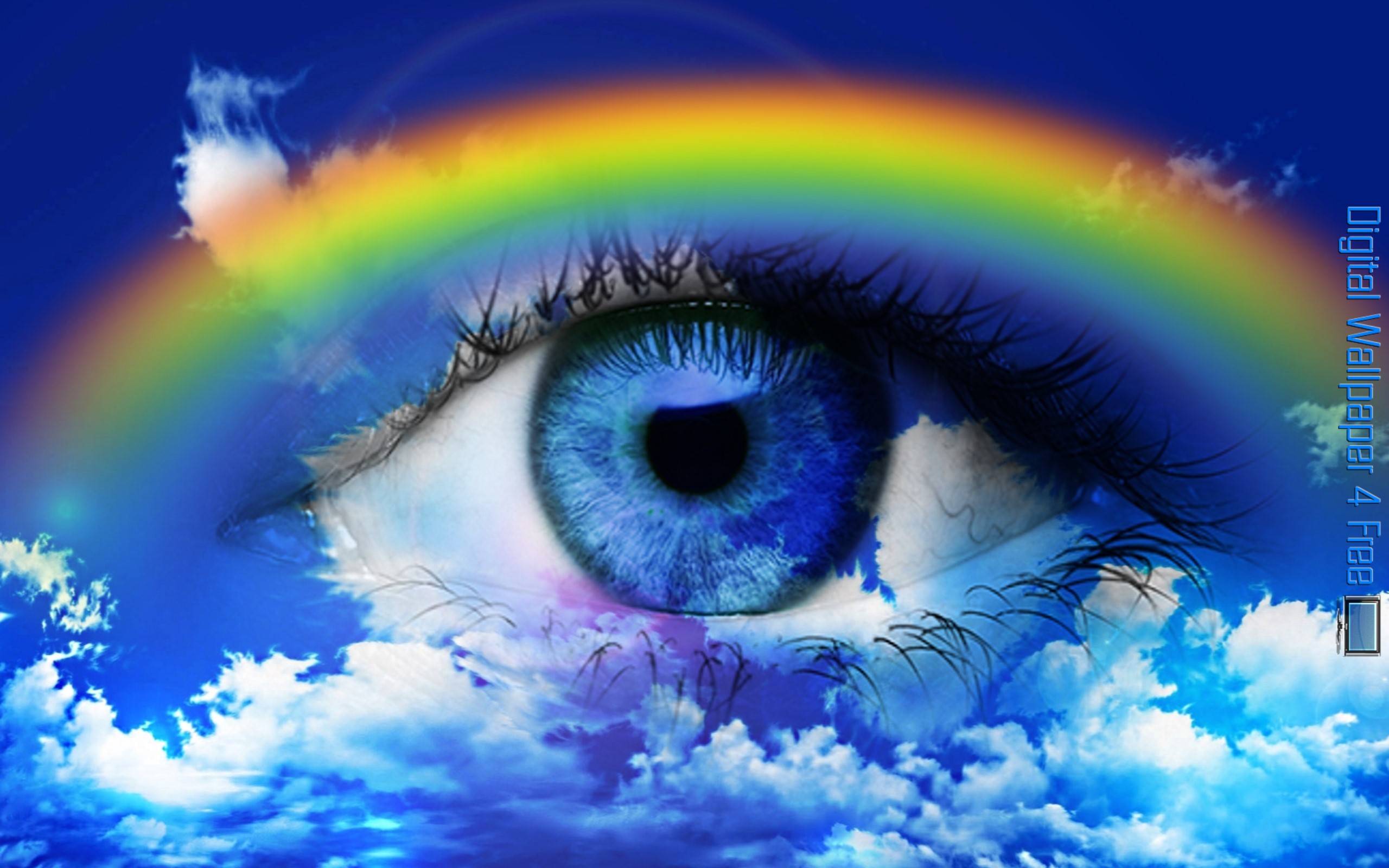 Eye Rainbow Sky - HD Wallpaper 