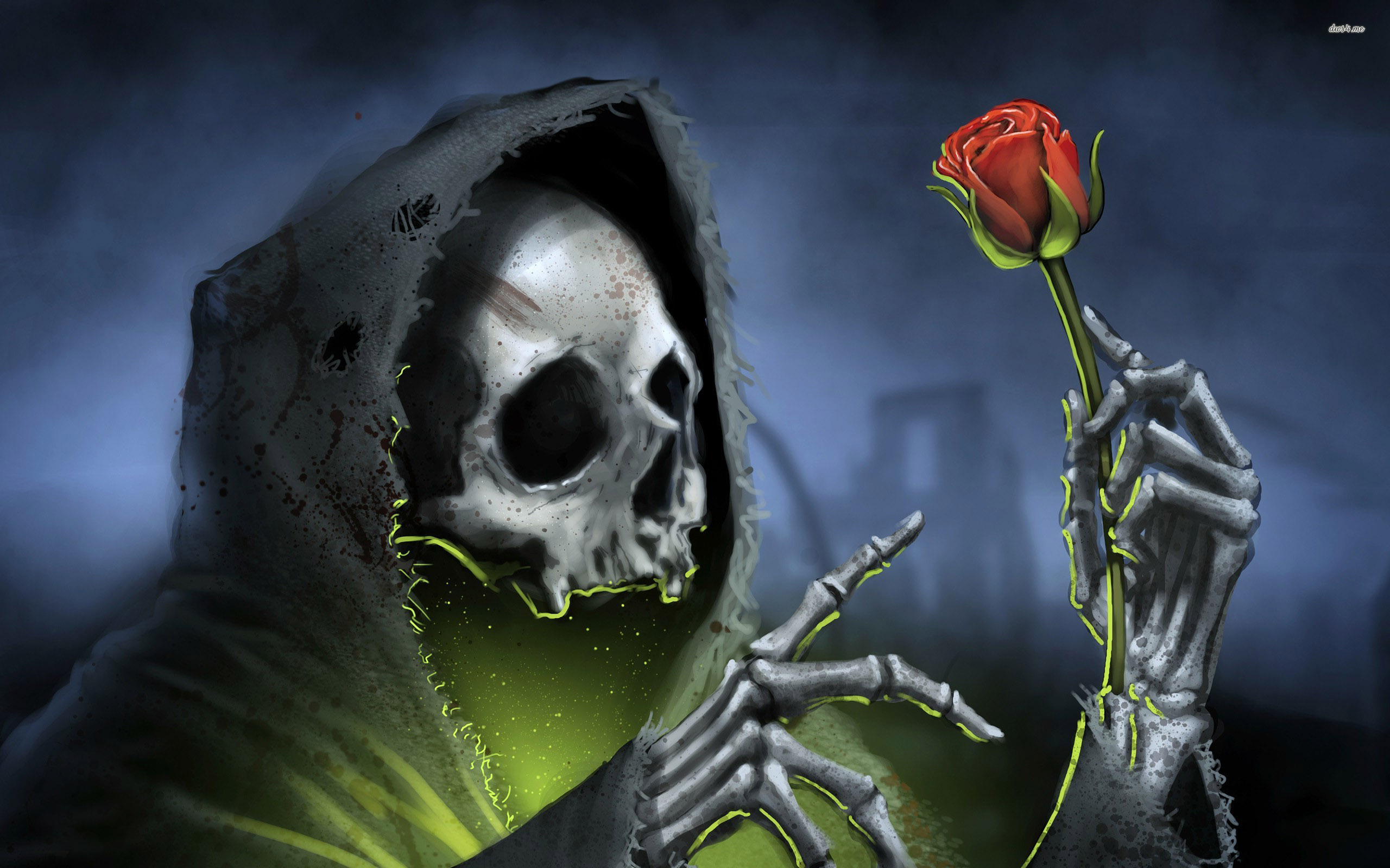 Death And A Rose - HD Wallpaper 