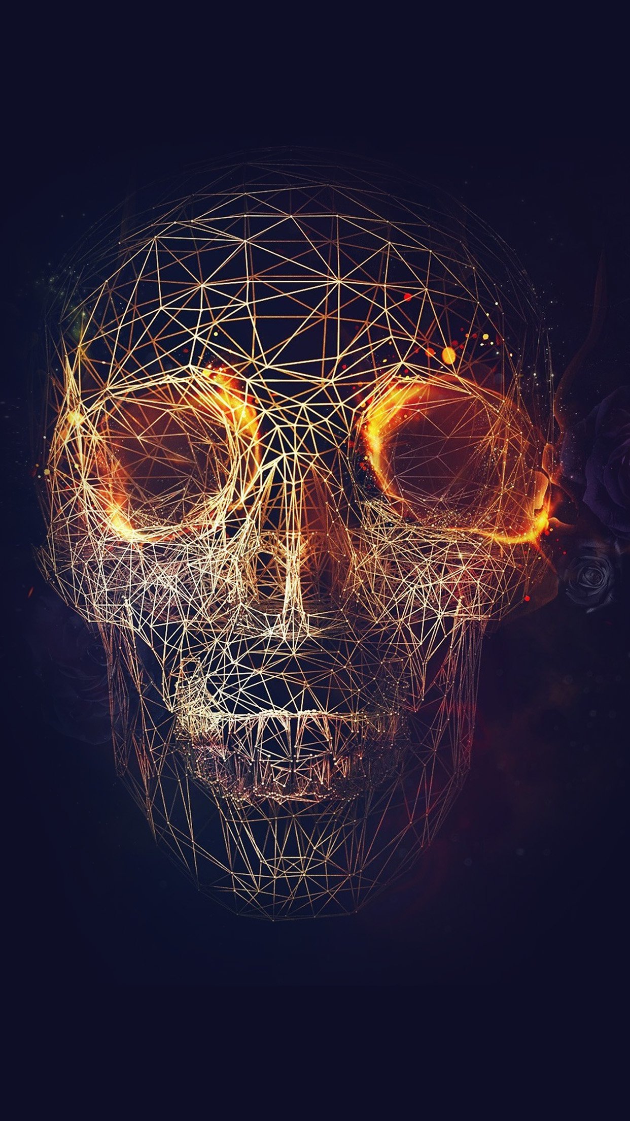 Digital Skull Dark Abstract Art Illustration Android - Phone Hd Wallpaper Abstract Skull - HD Wallpaper 