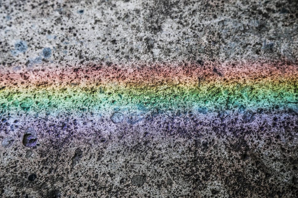 Photo Of White Marble Top With Iridescent Paint Preview - Rainbow Concrete - HD Wallpaper 