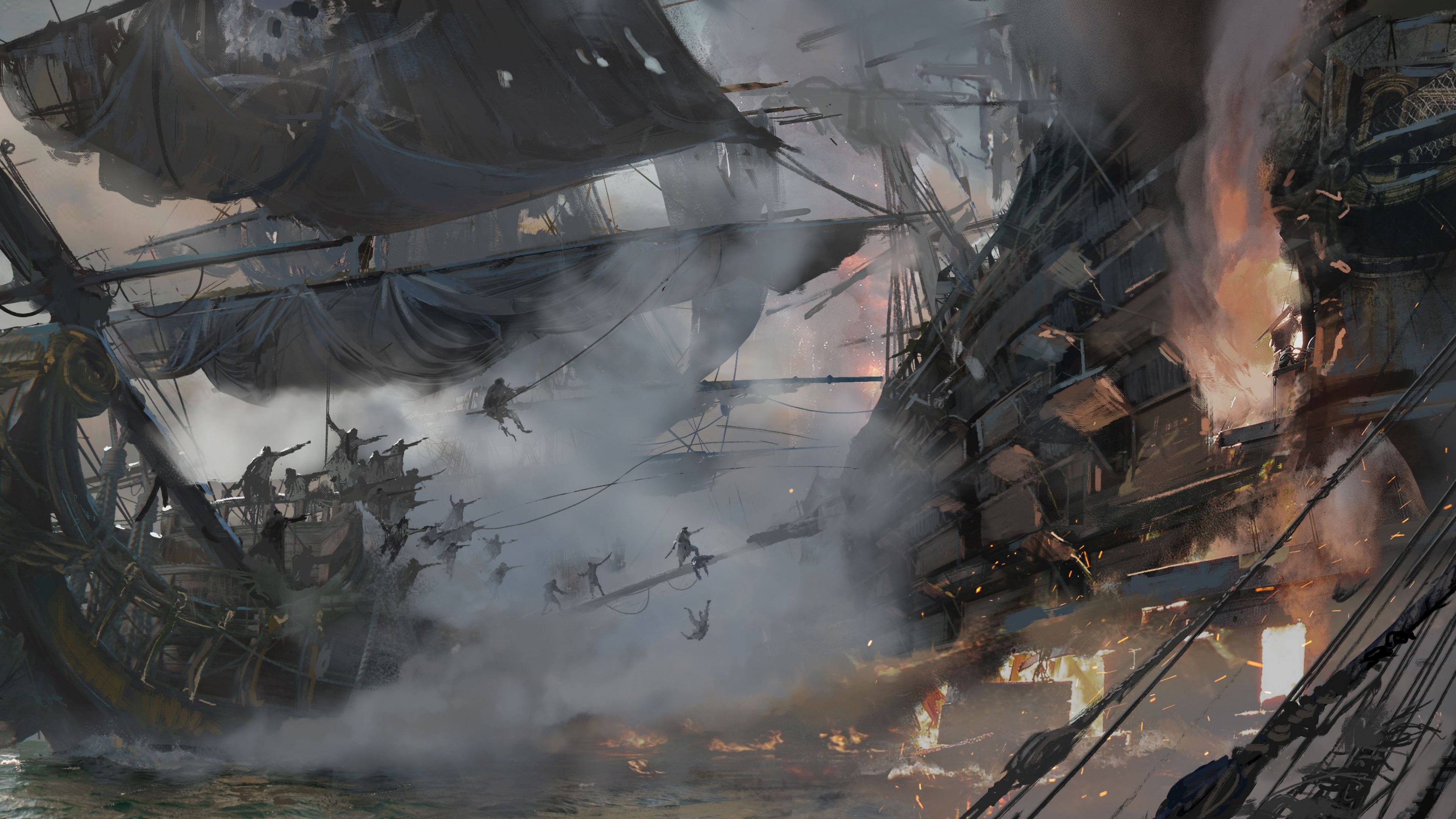 Skull And Bones Pirate Game Art - HD Wallpaper 