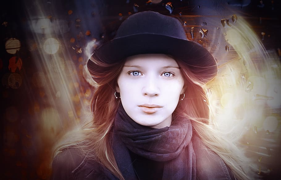 Portrait, Girl, Hat, Fashion, Redhead, Stylish, Style, - Портреты Девушек В Шляпе - HD Wallpaper 