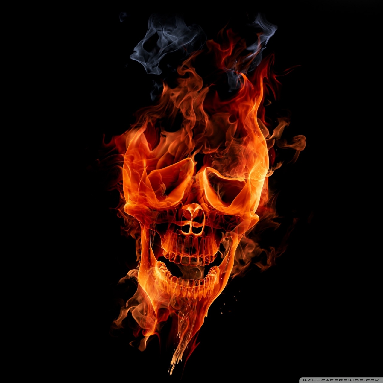 Smoke Skull Wallpaper Hd - HD Wallpaper 