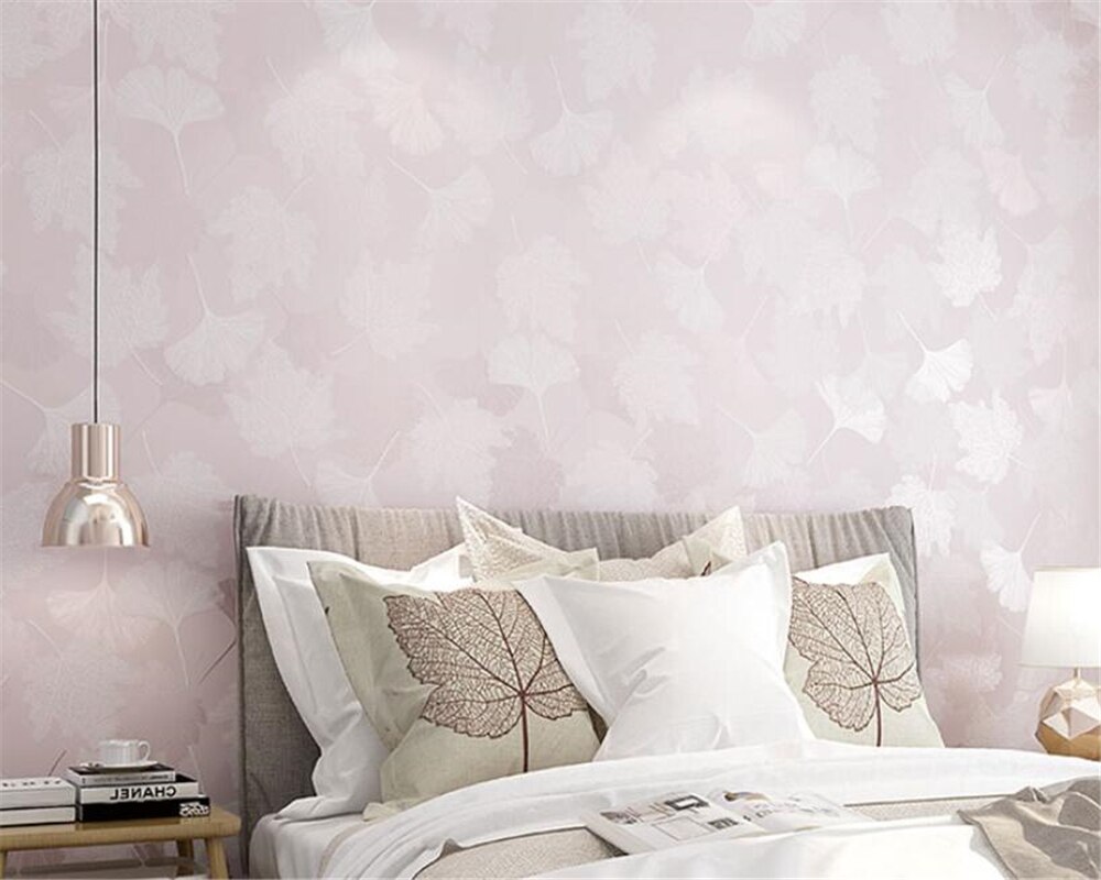 Beibehang Modern Non-woven Wallpaper Roll Stylish Leaf - Papel Pintado Habitacion Matrimonio - HD Wallpaper 