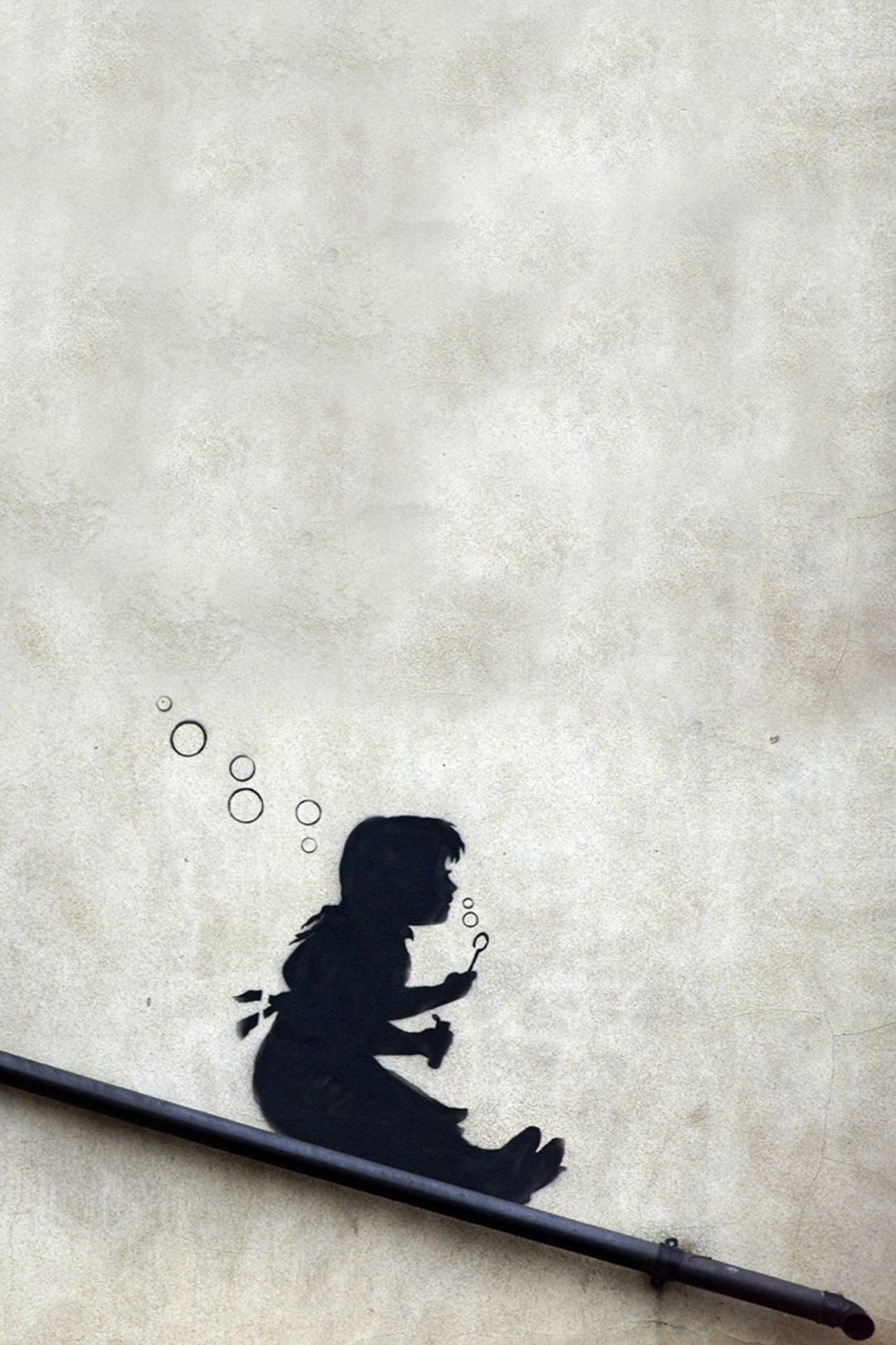 Banksy Wallpaper Hd - Banksy Girl Blowing Bubbles - HD Wallpaper 