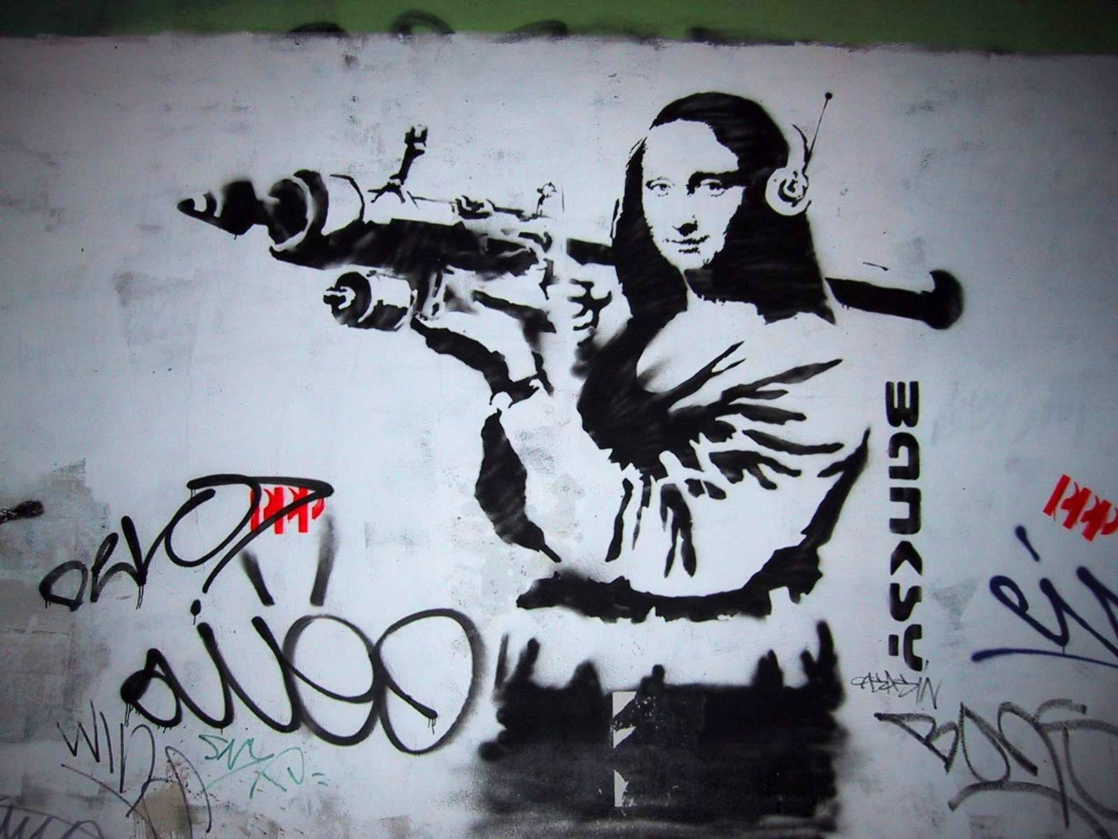 Banksy Mona Lisa - HD Wallpaper 