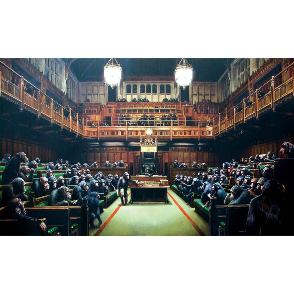 Monkey Parliament Poster - Banksy Monkey Parliament Canvas - HD Wallpaper 