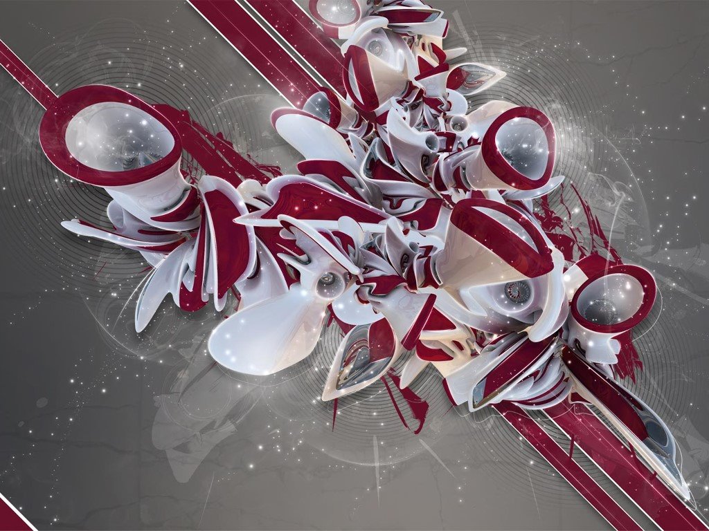 Saxophone Expression - Abstract 3d - HD Wallpaper 