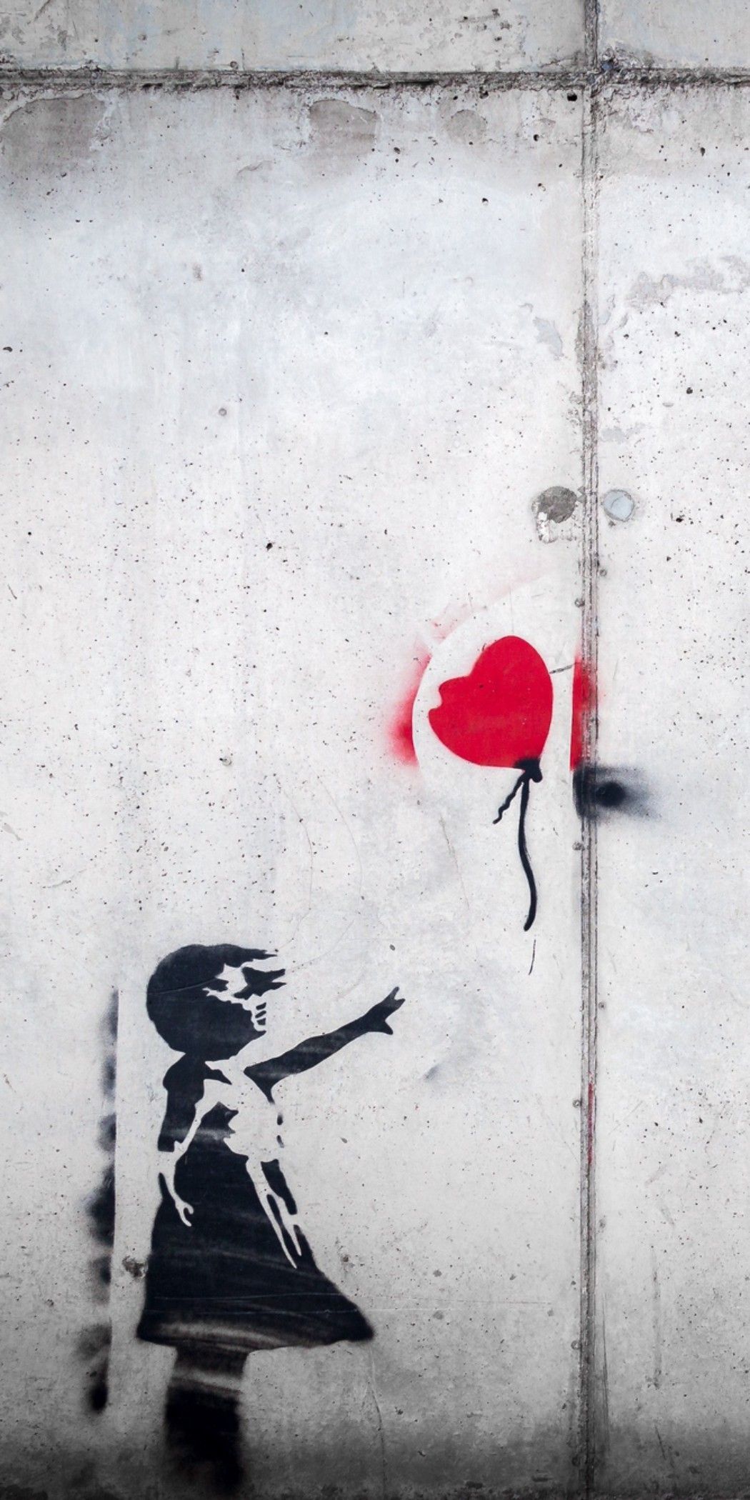 Banksy Balloon Girl Iphone - 1050x2100 Wallpaper 