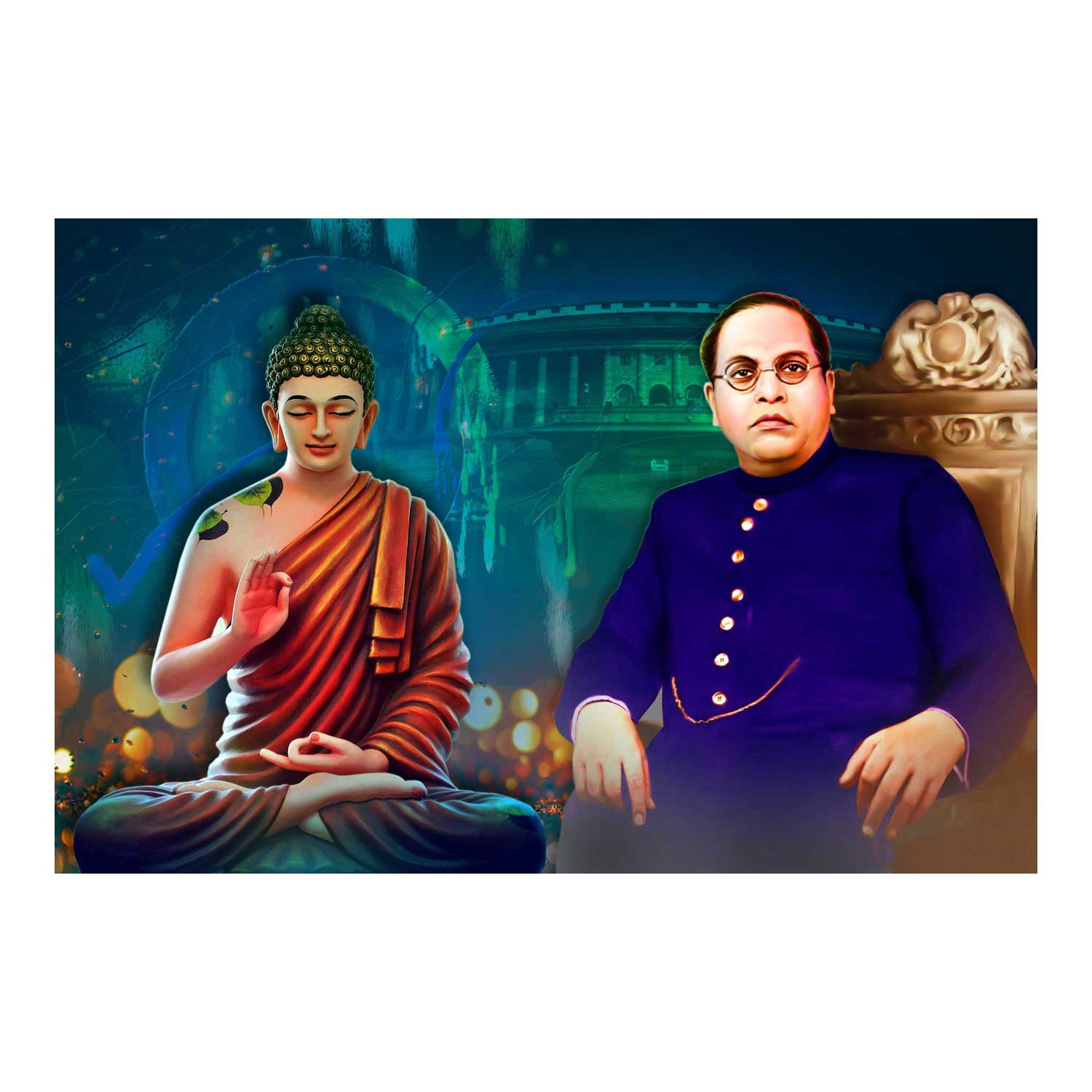 Ambedkar Buddha Hd - HD Wallpaper 
