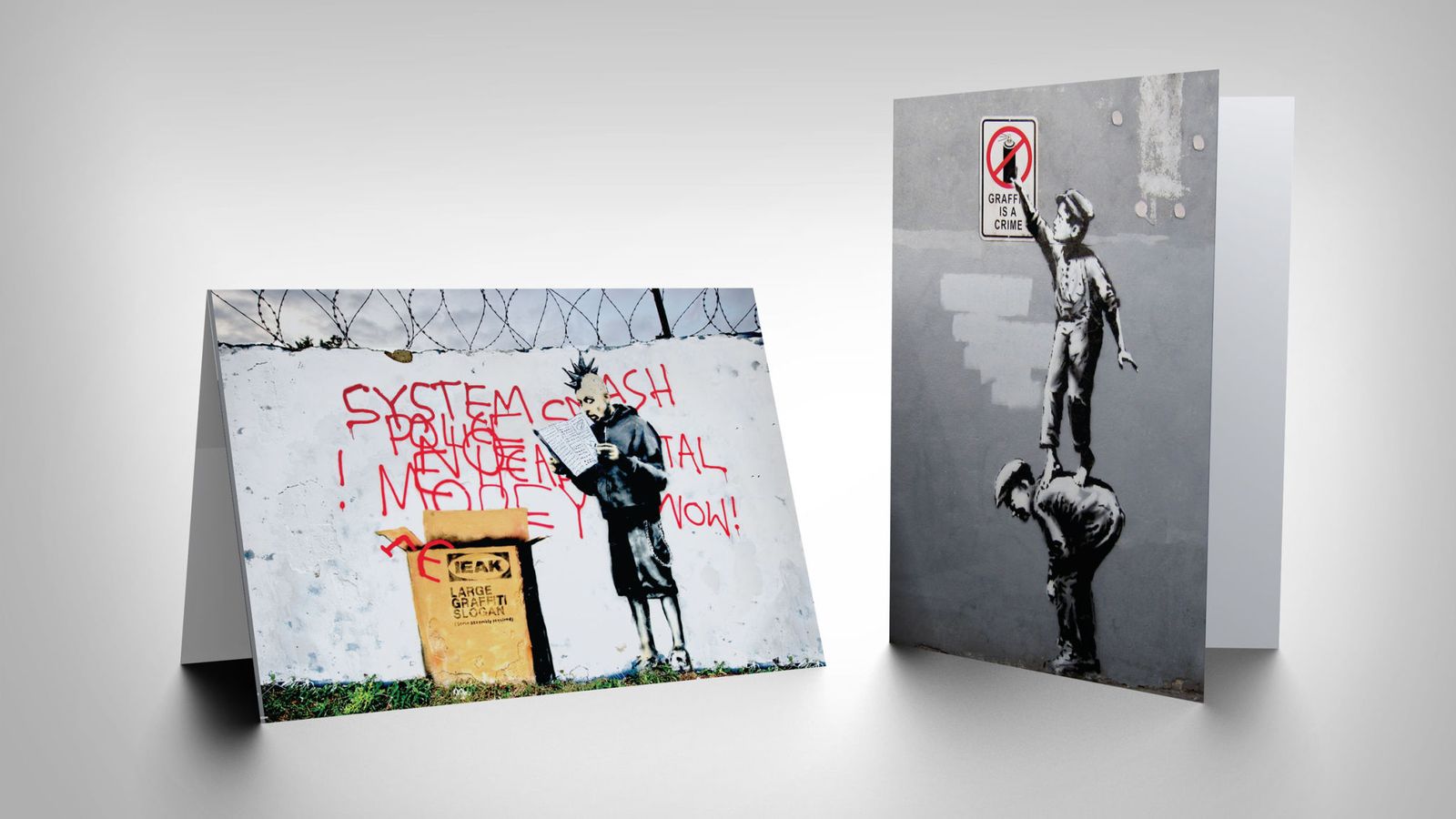 Full Colour Back Has Made Cards Using Images Of Banksy - Full Color Black Banksy - HD Wallpaper 
