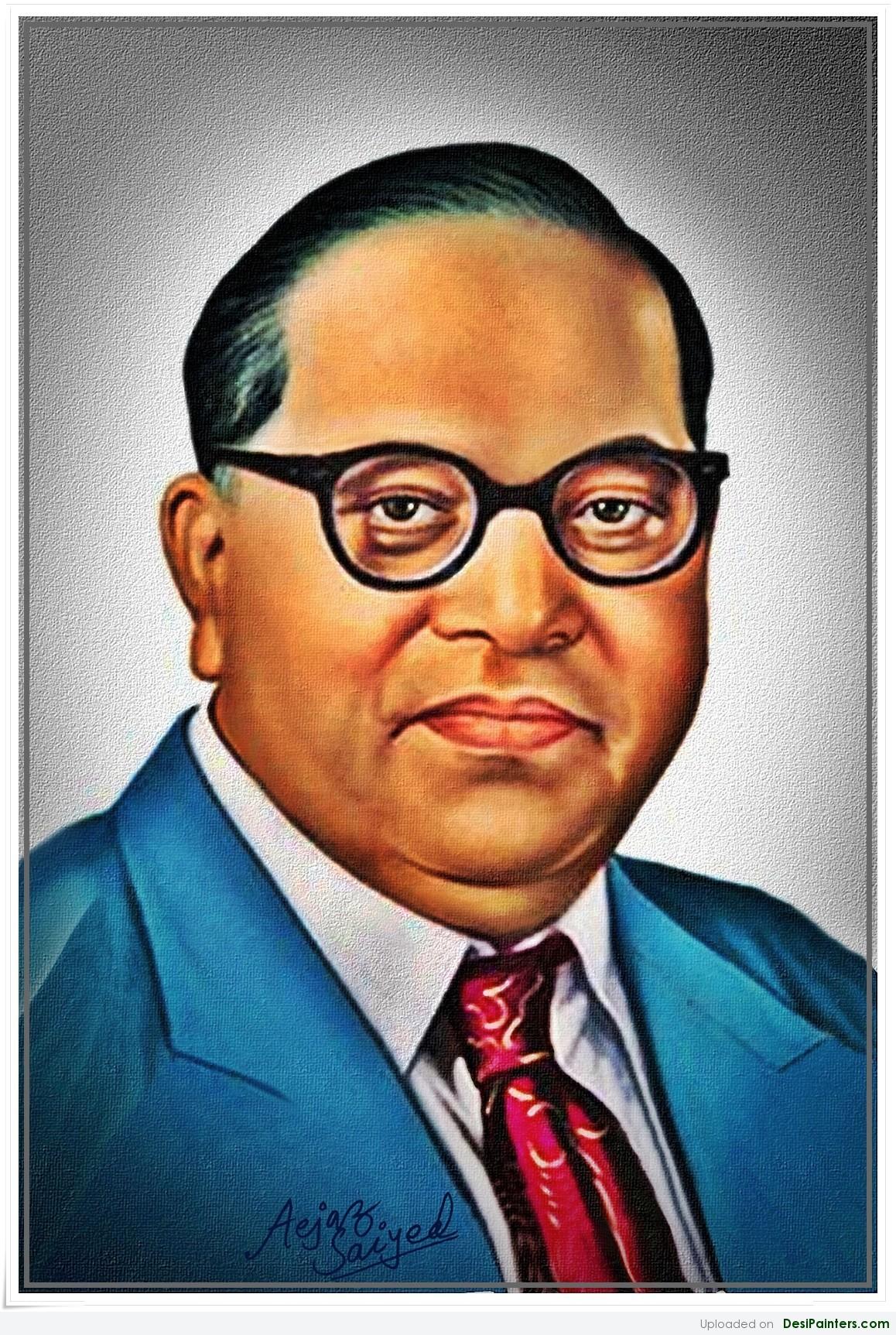 Digital Painting Of Basaheb Ambedker - Painting Of Dr Babasaheb Ambedkar - HD Wallpaper 