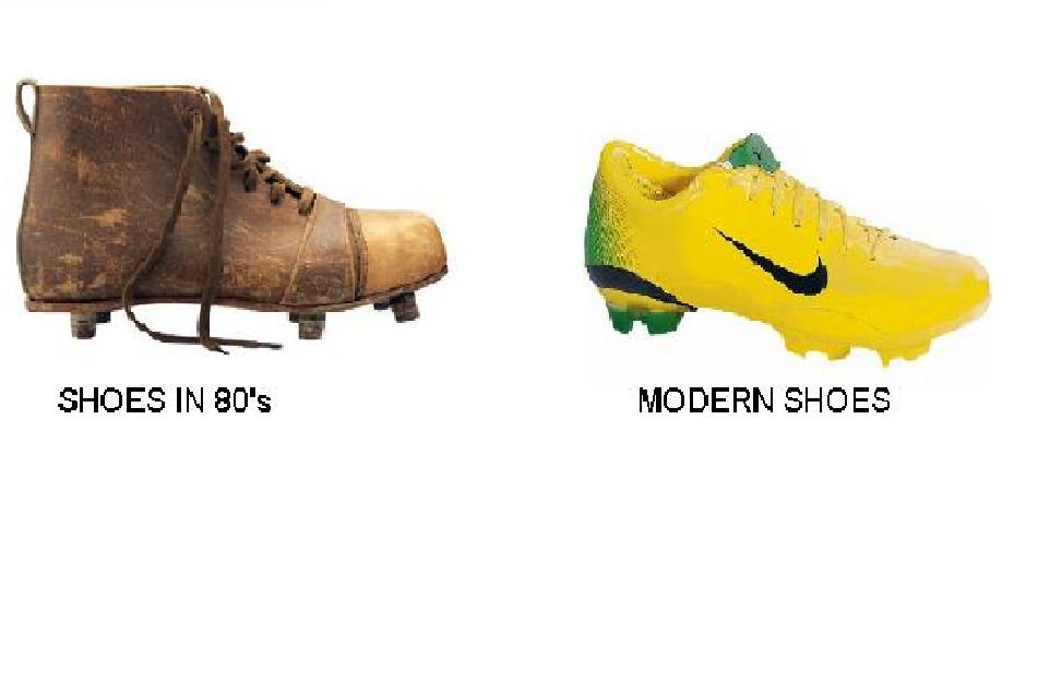 Before Football Boots Were - Football Boots Then And Now - HD Wallpaper 