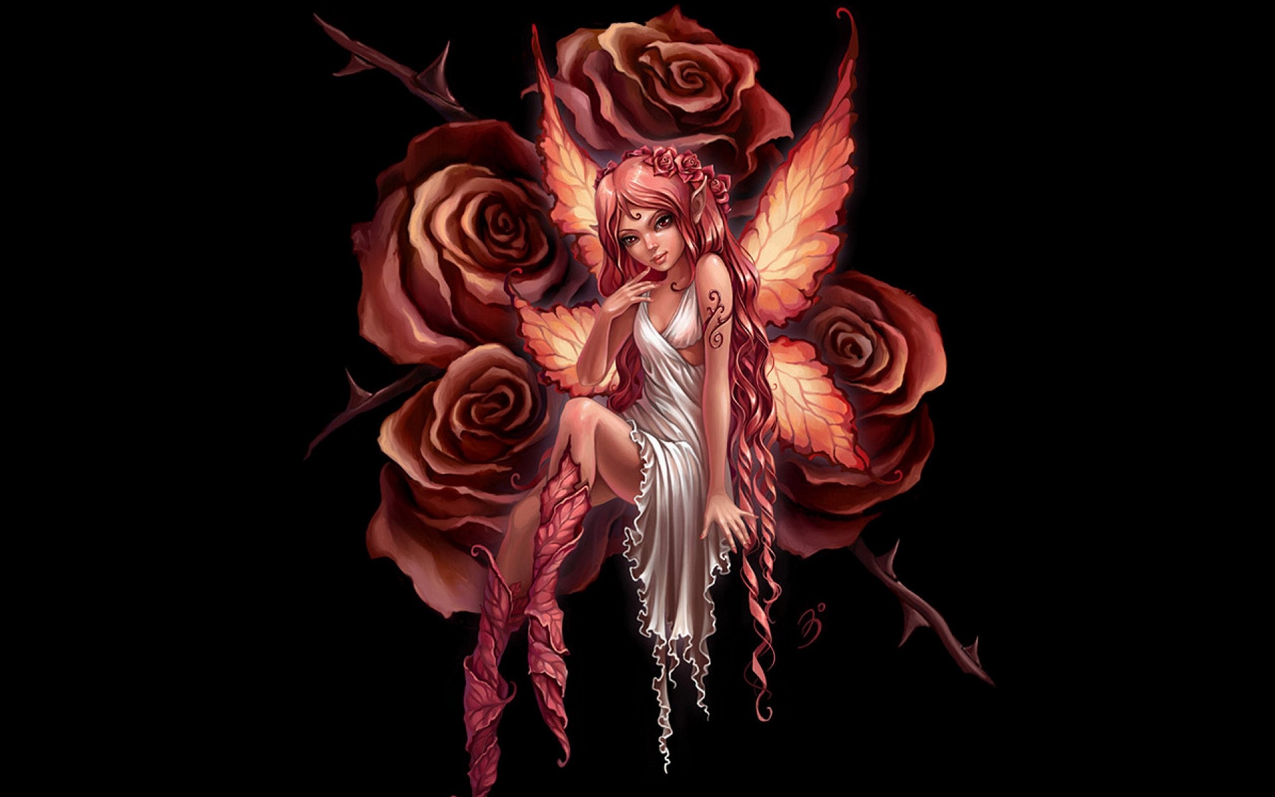 Faerie Red Haired Fairy - HD Wallpaper 
