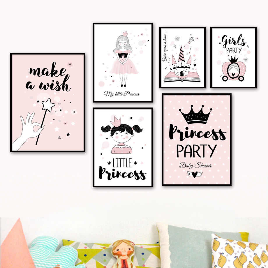 Pink Canvas Painting Princess - HD Wallpaper 