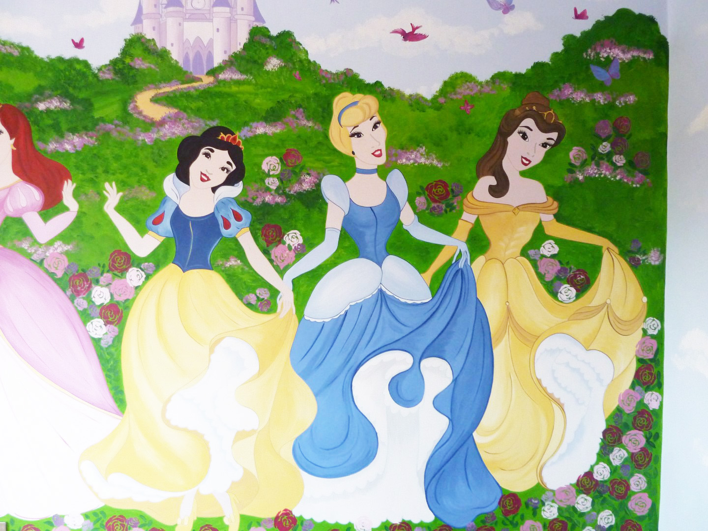 Disney Princess Wall Mural - Illustration - HD Wallpaper 