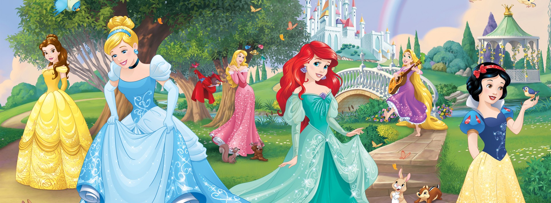 Disney Princess Wall Ural - HD Wallpaper 