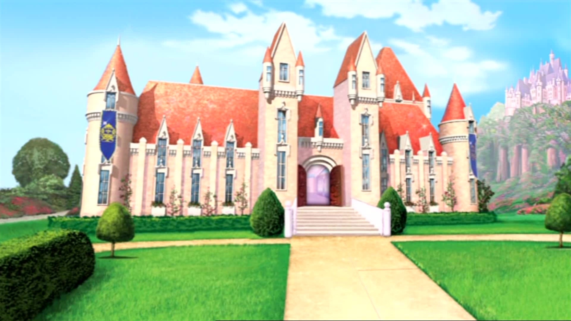 Barbie Princess Charm School Background - HD Wallpaper 