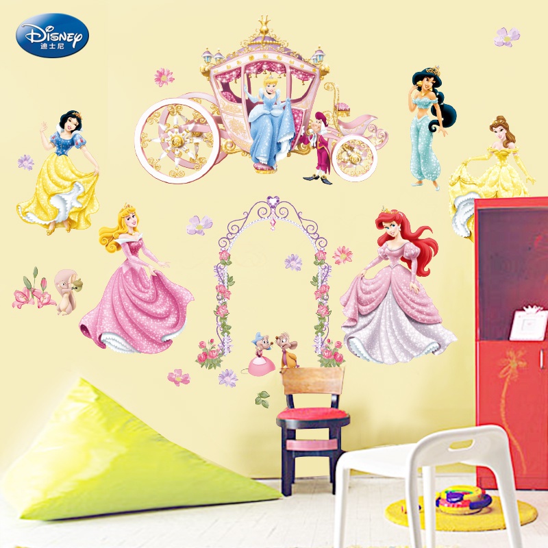 Disney Princess Wall Stickers - HD Wallpaper 