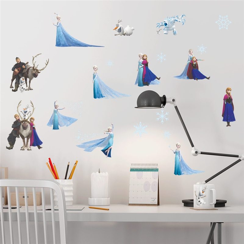 Decoraciones En Habitaciones De Frozen Con Calcamonía - HD Wallpaper 