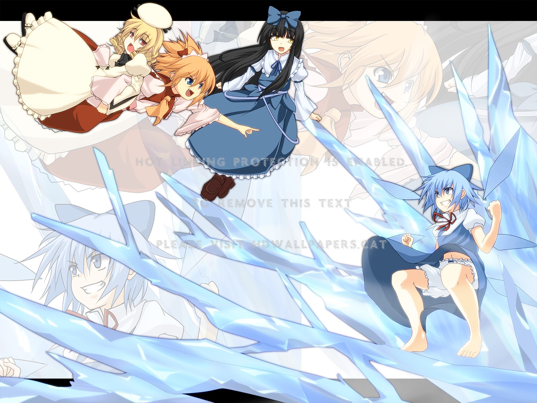Fairies Cirno Fairy Touhou Luna Child Star - Fairy Wars Cirno - HD Wallpaper 