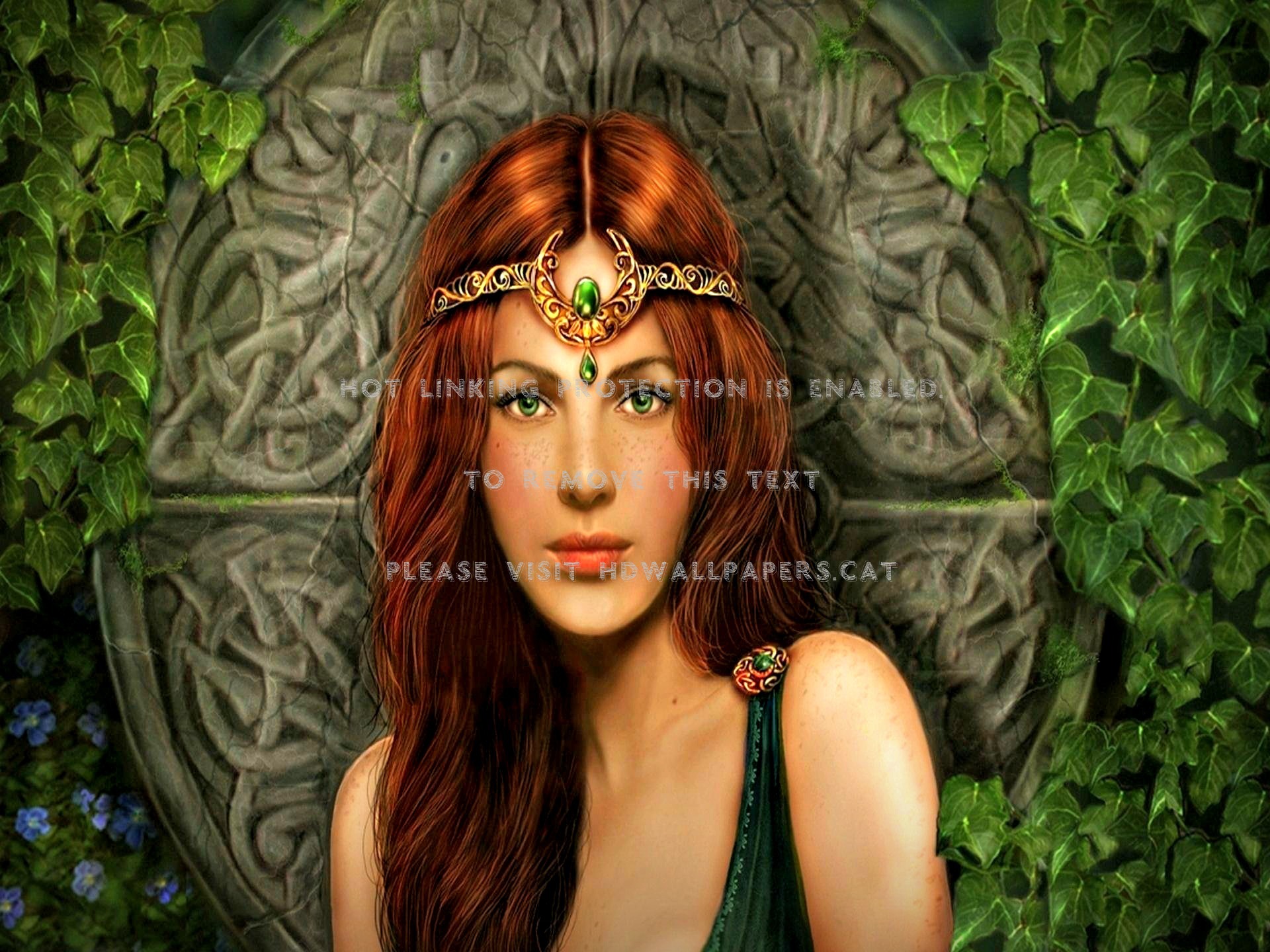 Celtic Princess - Red Head Princess Fantasy - HD Wallpaper 