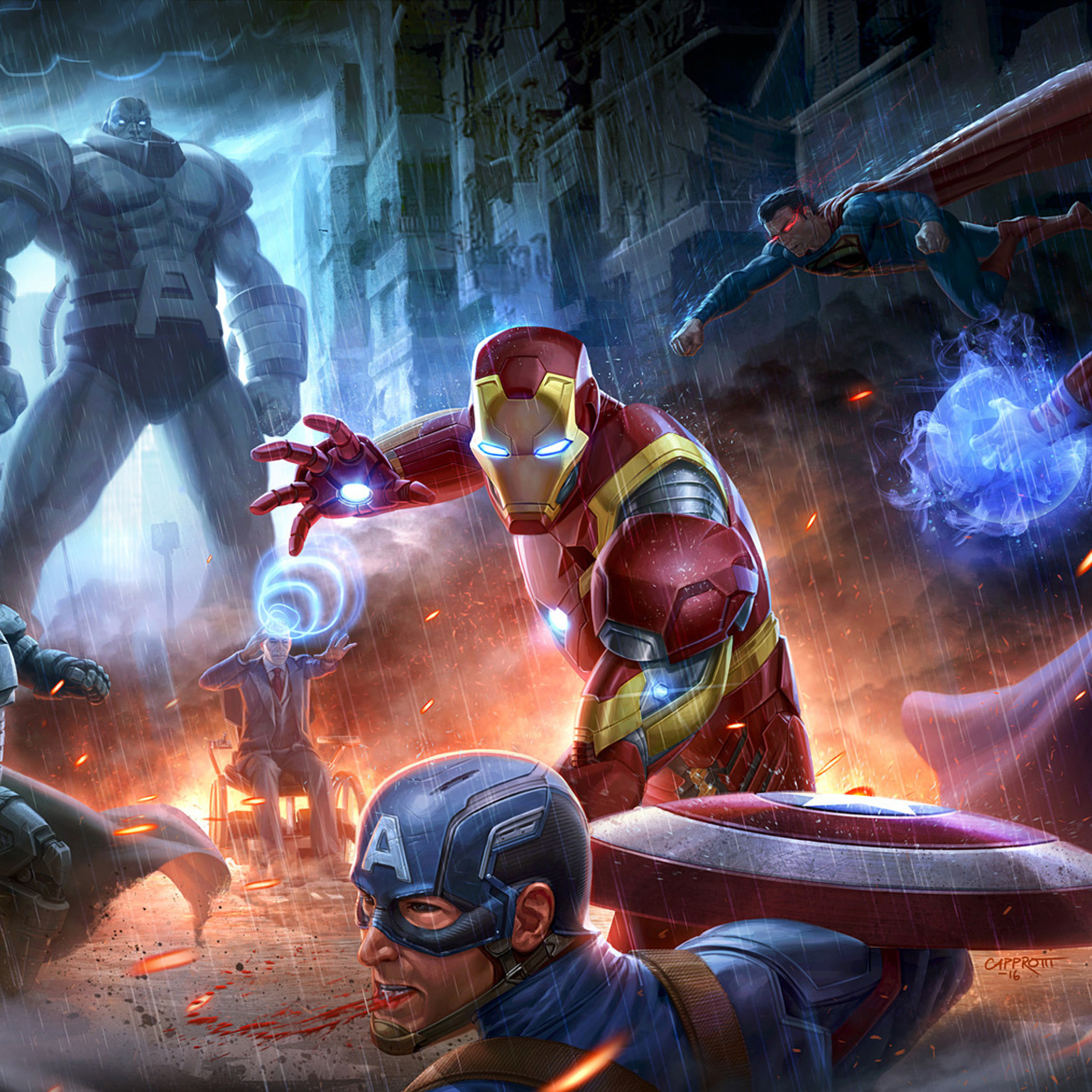Justice League Comics Vs Marvel - HD Wallpaper 