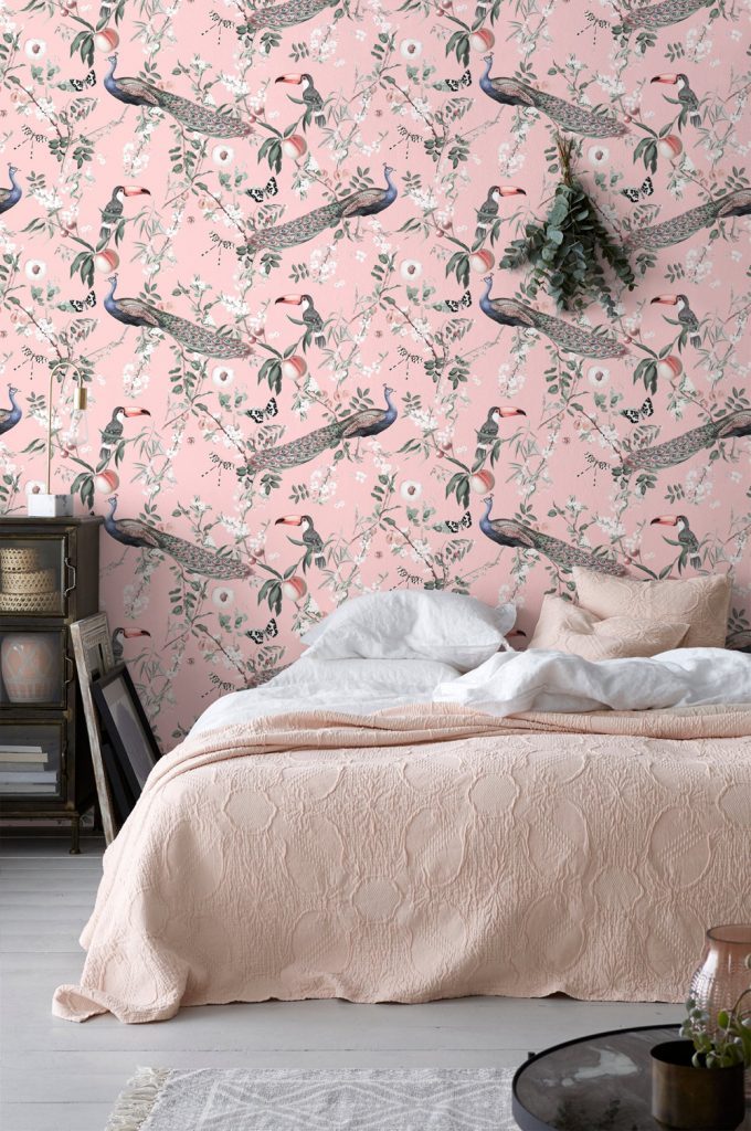 Chinoiserie Mural Bedroom - HD Wallpaper 