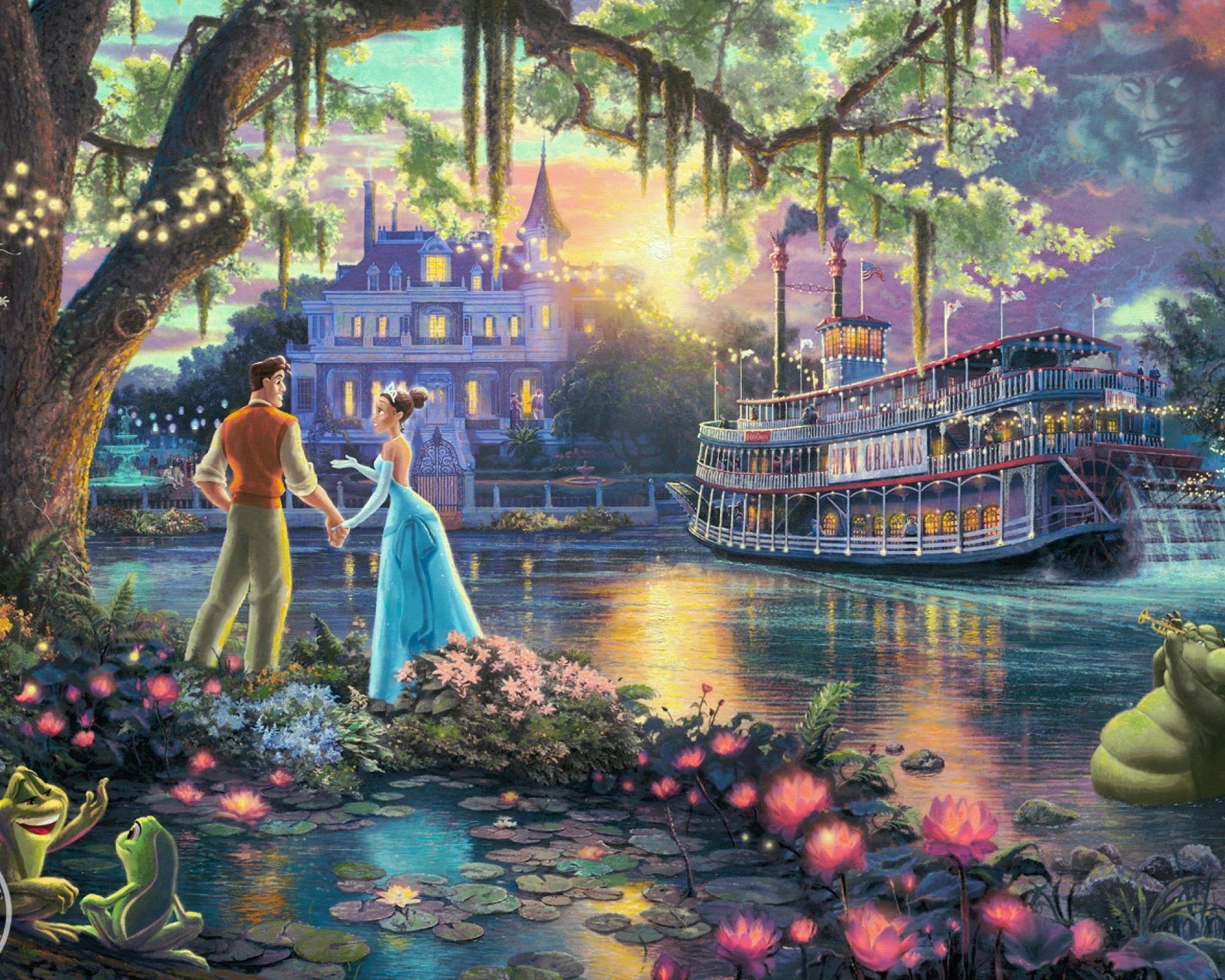 Tiana And Naveen After Wedding The Princess And The - Princess And The Frog Backgrounds - HD Wallpaper 