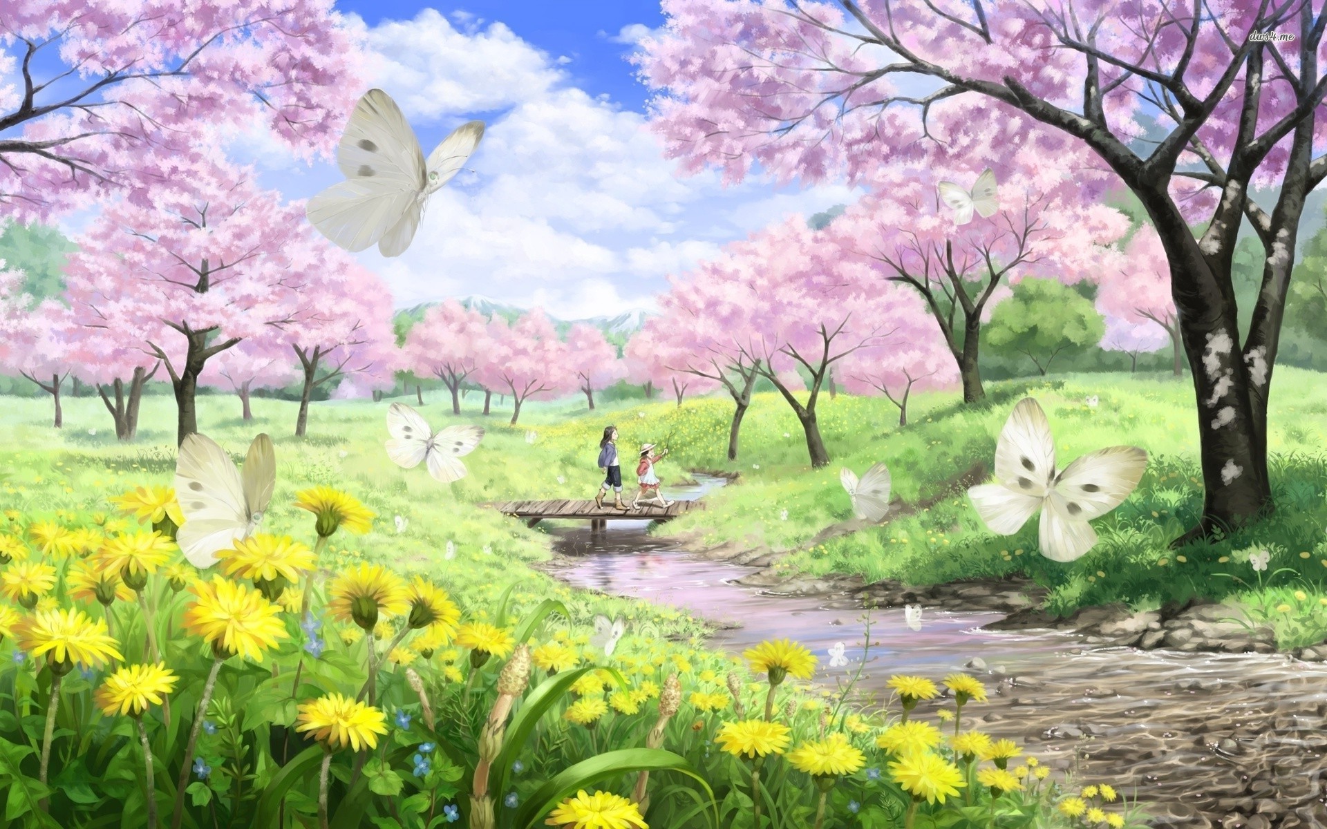 Related Anime Cherry Blossom Wallpaper Dowload - Anime Cherry Blossom Background - HD Wallpaper 