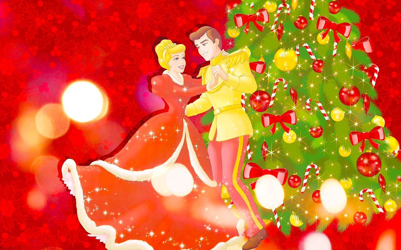 Cinderella And Prince Charming - Cinderella In Red Dress - HD Wallpaper 