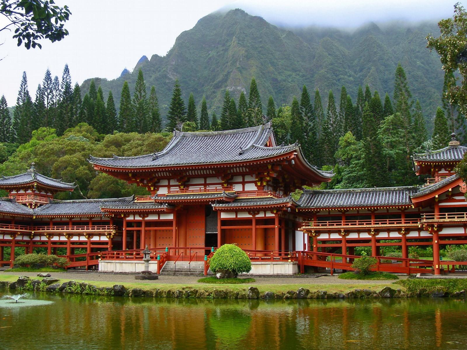 Desktop Wallpapers Free China - Byodo-in Temple - HD Wallpaper 