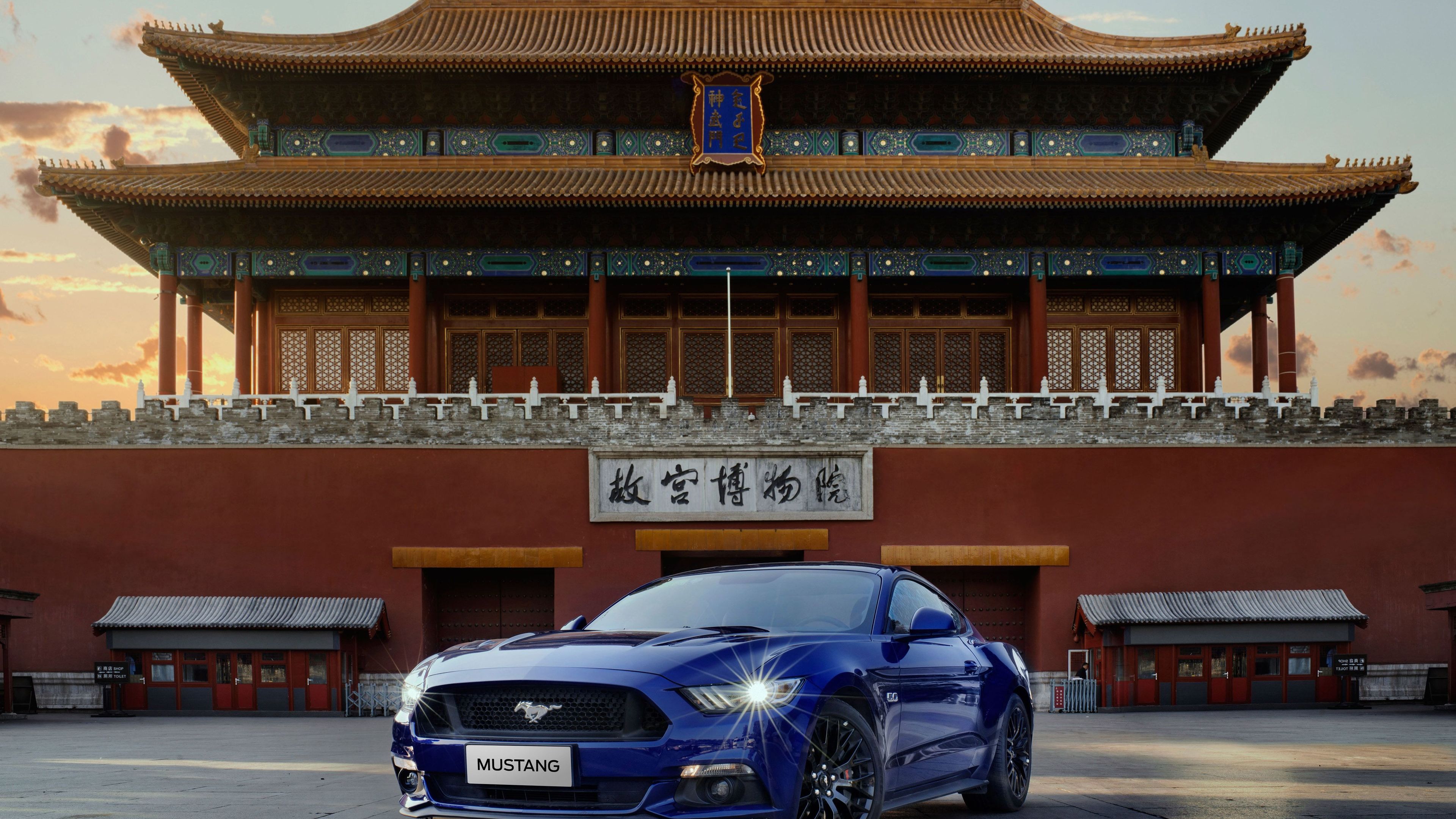 Ford Mustang In China - Forbidden City - HD Wallpaper 