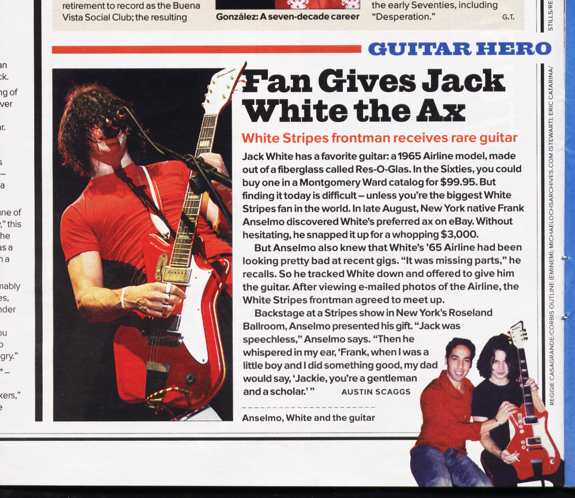 Frank Anselmo Jack White Stripes Rolling Stone Magazine - Mojo Magazine The White Stripes - HD Wallpaper 