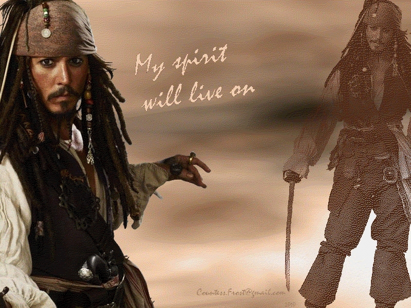 My Spirit - Captain Jack Sparrow With Sword - HD Wallpaper 