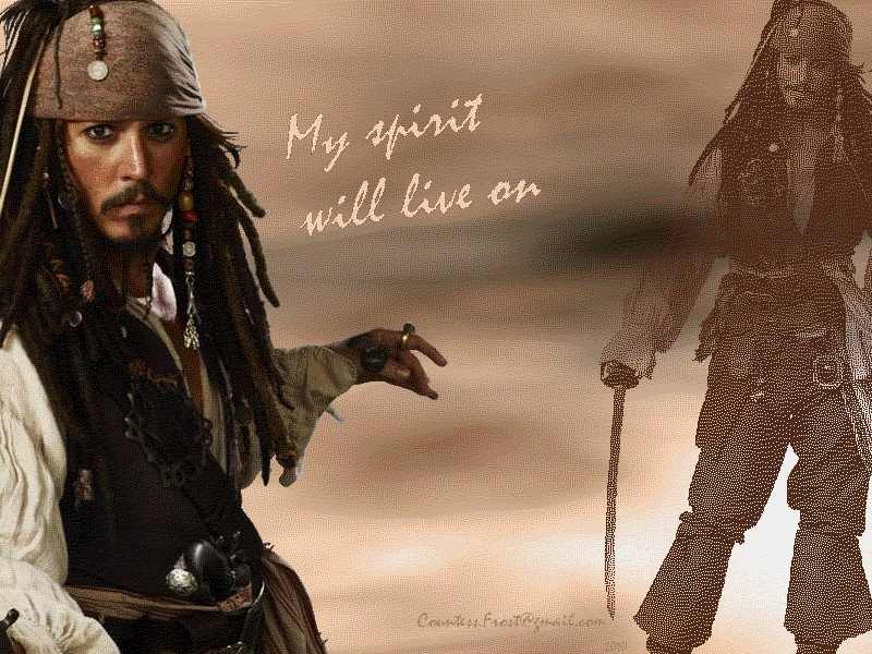 My Spirit - Captain Jack Sparrow With Sword - HD Wallpaper 