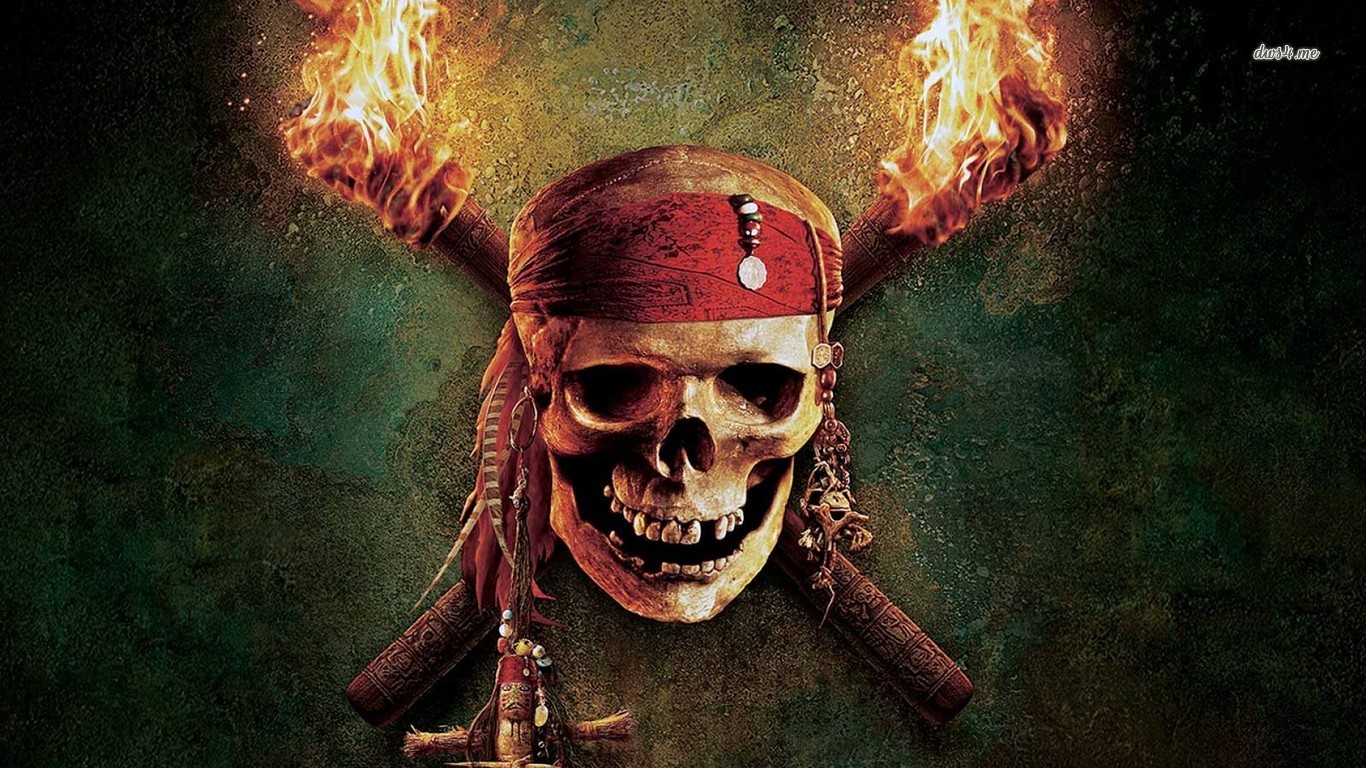 Pirate Of Caribbean Skull - 1366x768 Wallpaper 