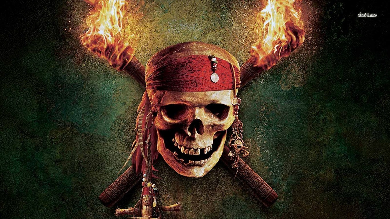 Pirate Of Caribbean Skull - HD Wallpaper 