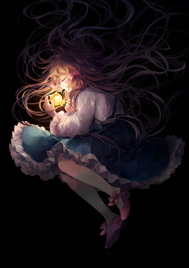 Pocket Mirror, Alice, Sleeping, Long Hair, Anime Style - Pocket Mirror - HD Wallpaper 