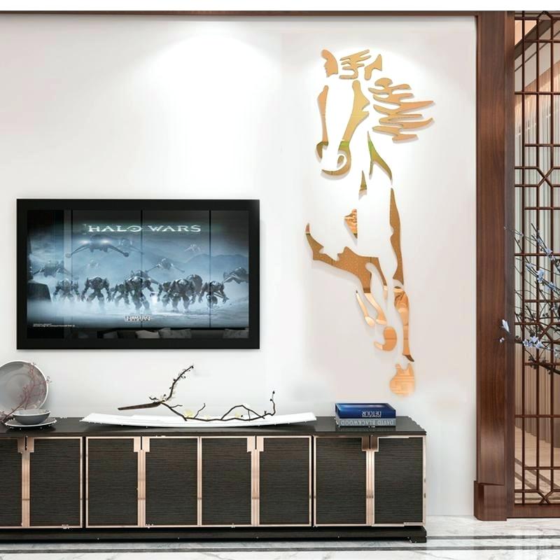 Mirror Art Wall Decor New Arrival Horses Living Room - Wall Decal - HD Wallpaper 